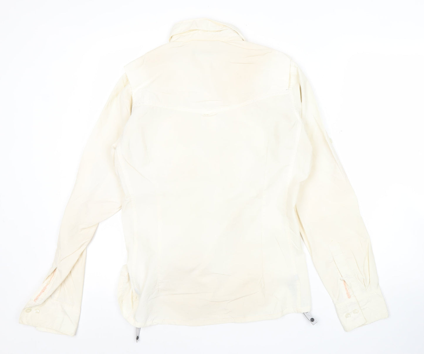 Craghoppers Womens Ivory Button-Up Shirt UK12 Long Sleeve Outdoor Travel
