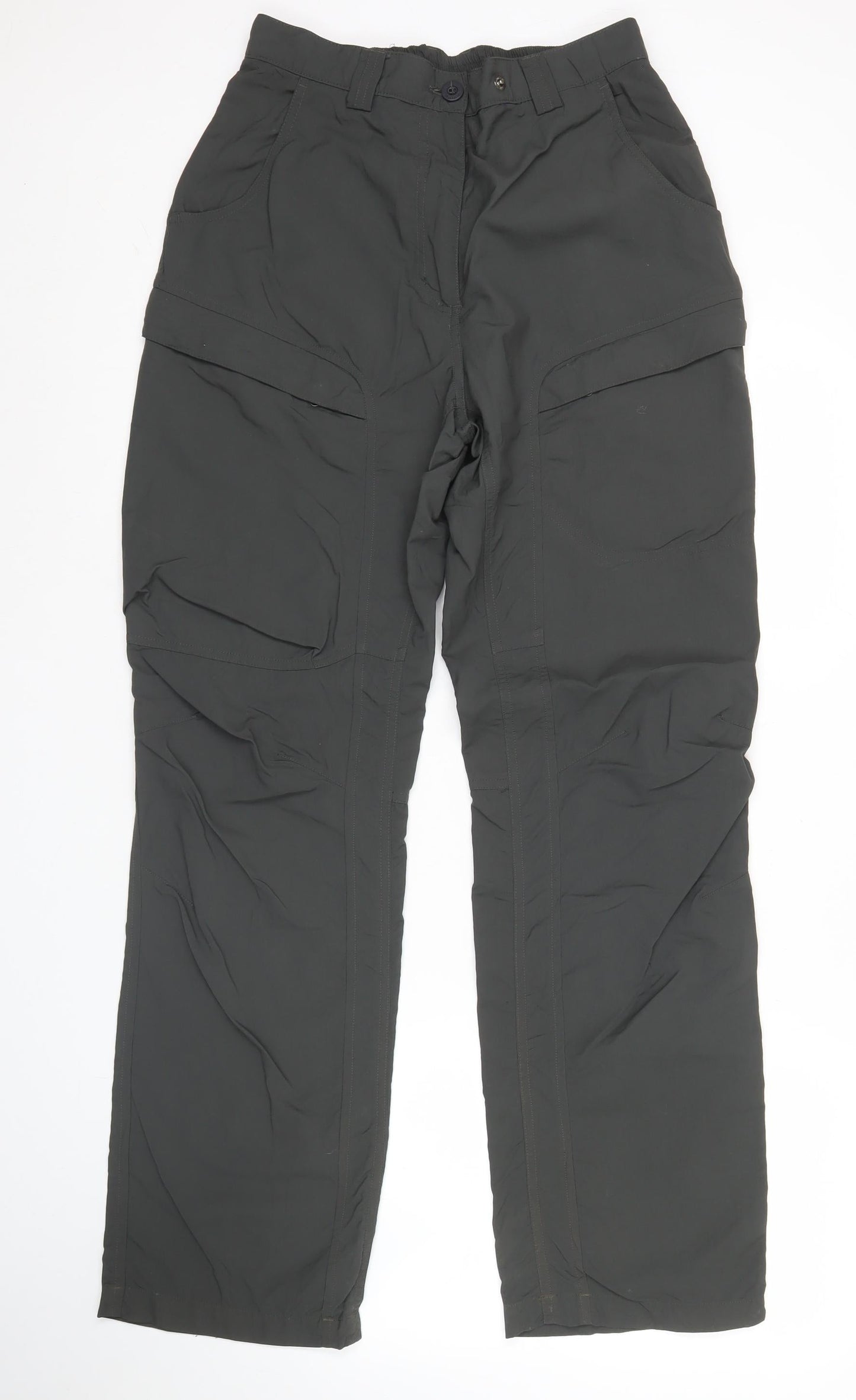 Rohan Womens Black Cargo Trousers Size 10 Regular Straight Leg