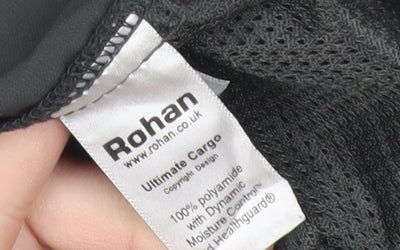 Rohan Womens Black Cargo Trousers Size 10 Regular Straight Leg