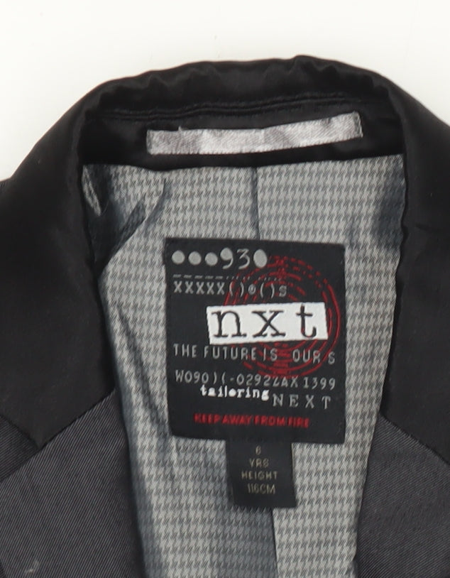 Additional view of Next boys’ grey suit jacket 6 years regular fit single breasted formal blazer