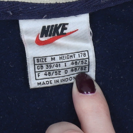 Nike Mens Medium Blue Pullover Sweatshirt Logo Crew Neck