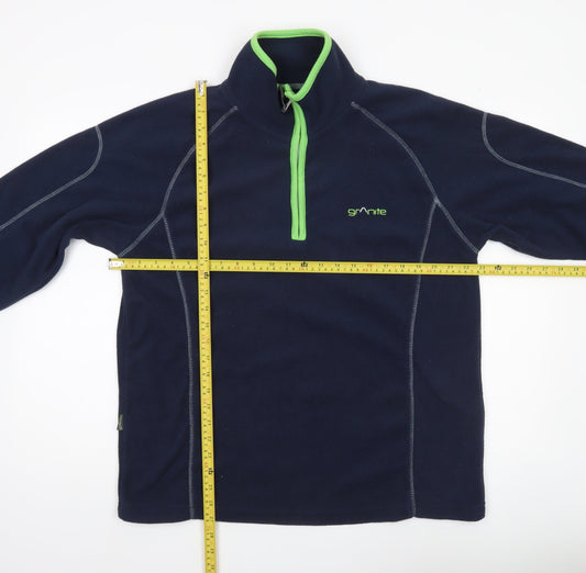 Granite Outdoors Men’s Blue Fleece Sweatshirt M 1/4 Zip Pullover