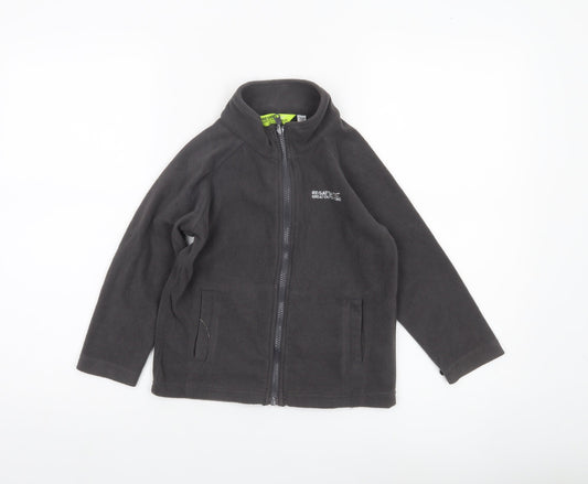 Regatta Boys Grey Fleece Jacket 5-6 Years Full Zip Outdoor Coat