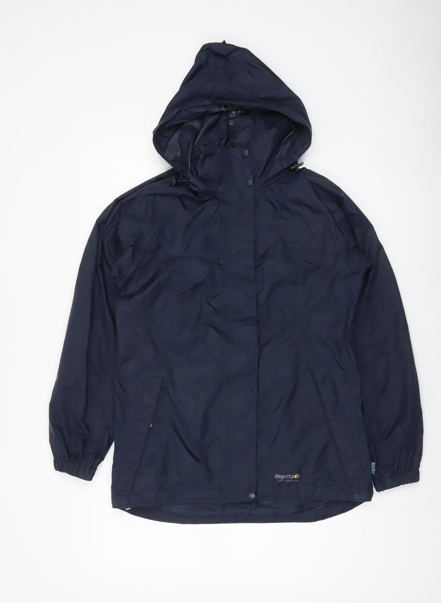 Regatta Womens Blue Size 8 Waterproof Hooded Rain Coat Jacket