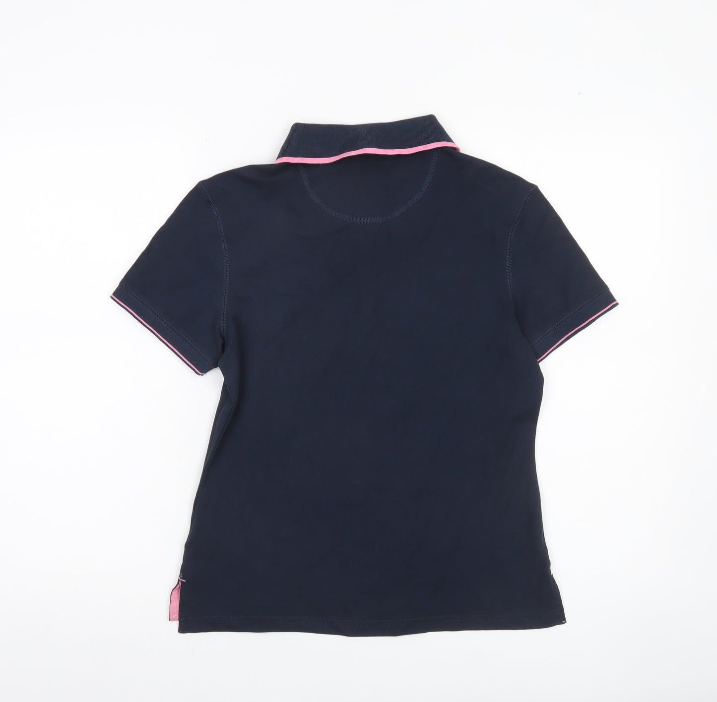 Jack Wills Womens Blue Polo Shirt UK 10 Slim Fit Cotton Stretch