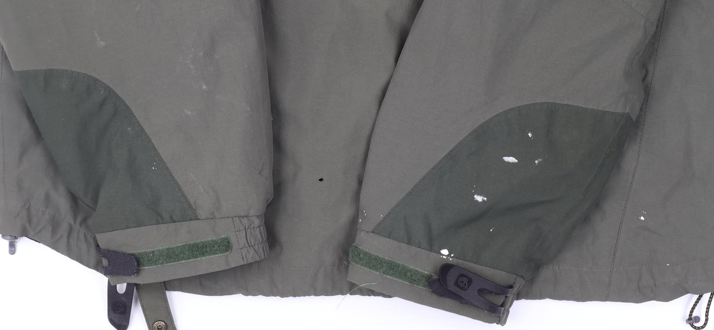 Craghoppers Men’s Green M Waterproof Hiking Rain Coat Jacket Hooded