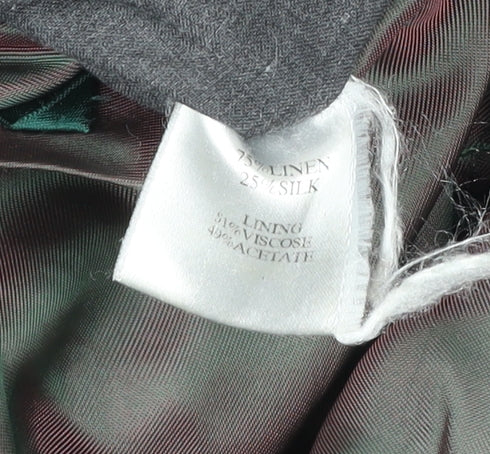 Boden Men’s Blue Linen Silk Blazer Jacket 44R Classic Fit