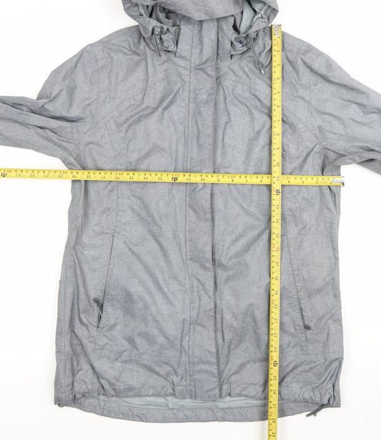 Peter Storm Womens Grey Waterproof Hooded Rain Coat Jacket Size 14