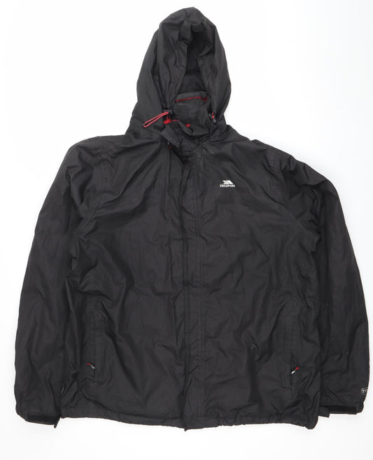 Trespass Men's Black 3XL 48-50" Waterproof Rain Coat Jacket Hiking Outdoor