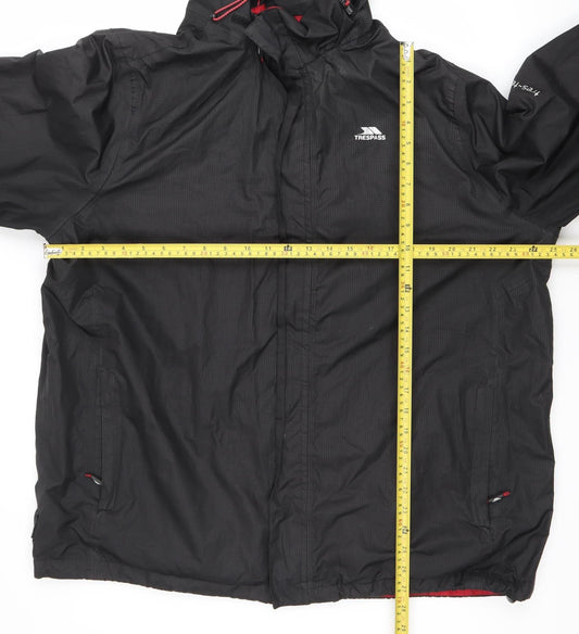 Trespass Men's Black 3XL 48-50" Waterproof Rain Coat Jacket Hiking Outdoor