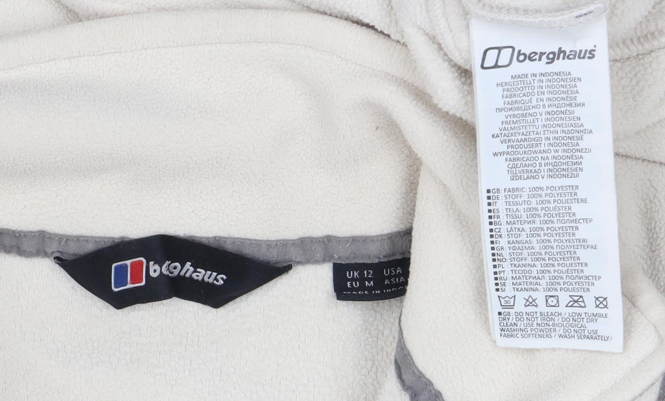 Berghaus Womens Ivory Fleece Jacket Size 12 Full Zip Outdoor