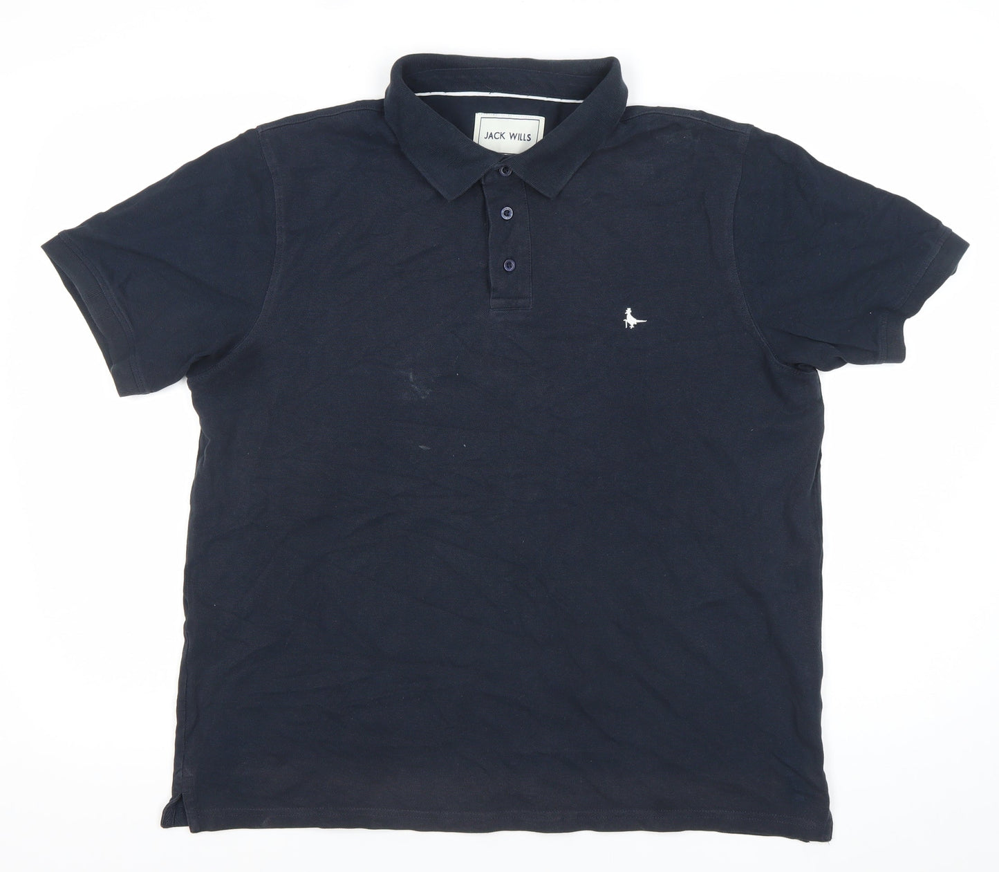 Jack Wills Men's Blue XL Cotton Polo Shirt Casual Short Sleeve
