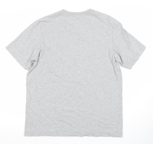 Adidas Mens Grey Cotton Crew Neck T-Shirt Size M