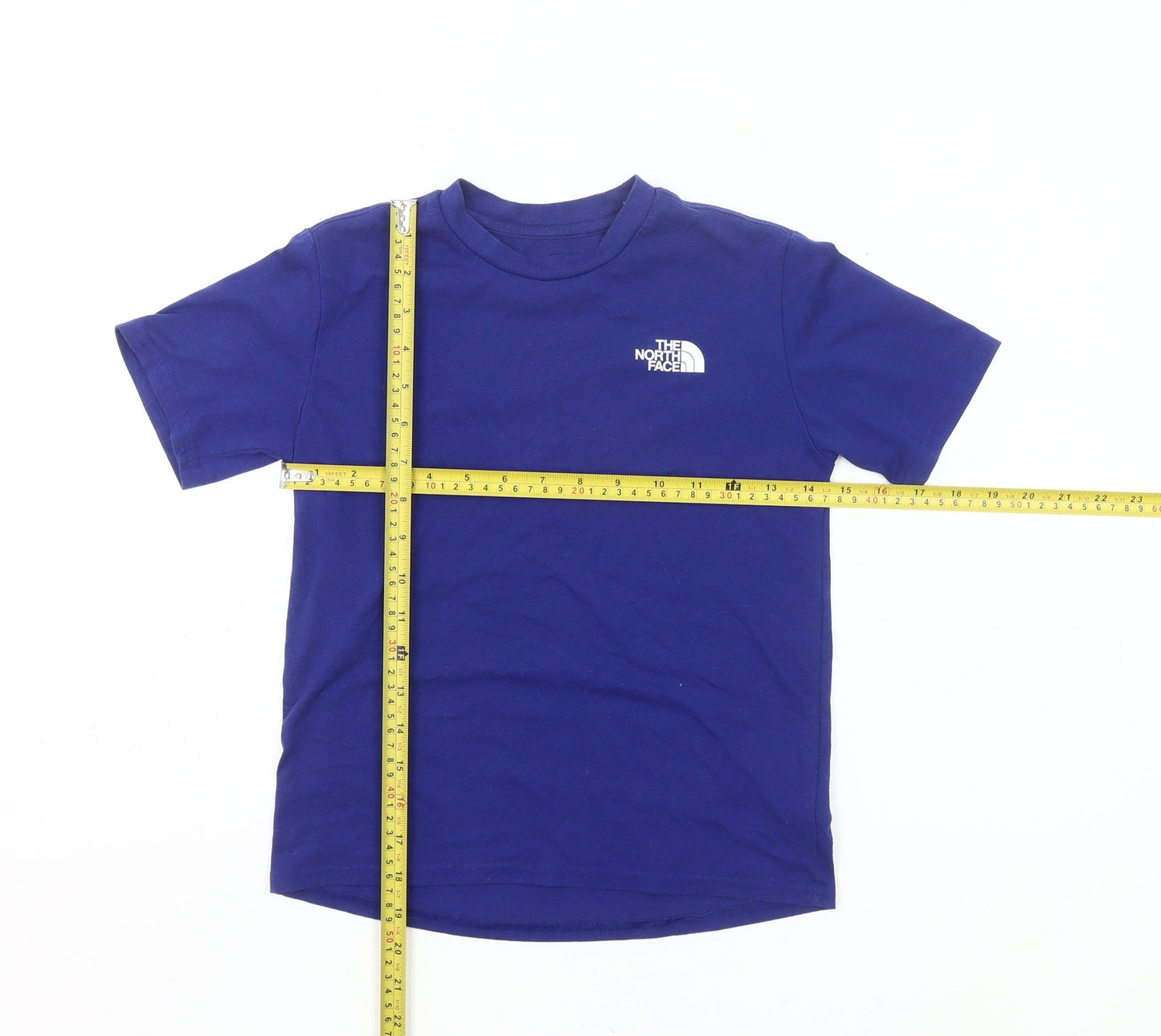 The North Face Boys Blue Logo T-Shirt 7-8 Yrs Regular Fit Short Sleeve