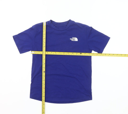 The North Face Boys Blue Logo T-Shirt 7-8 Yrs Regular Fit Short Sleeve