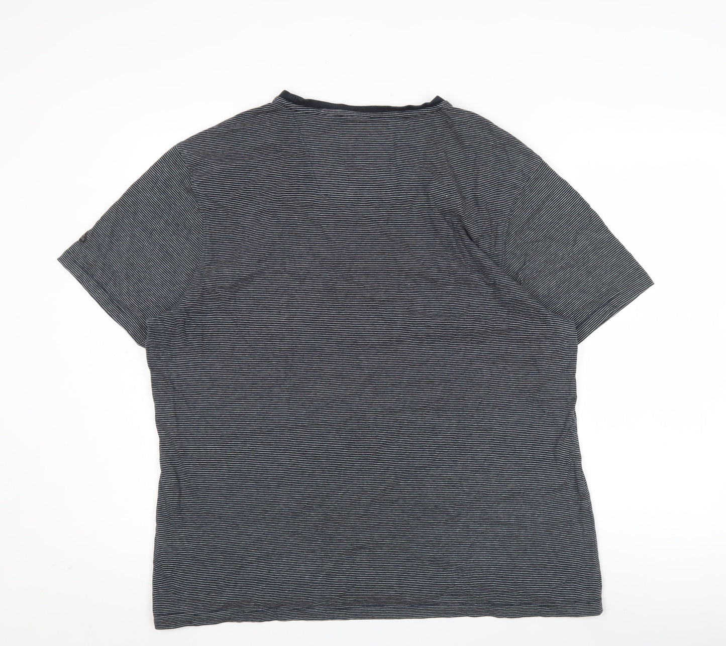 Trespass Men’s Grey Striped XL Short Sleeve Crew Neck T-Shirt