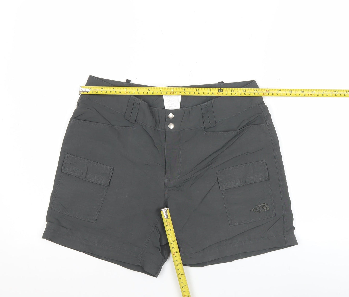The North Face Womens Black Cargo Shorts Size 6 Nylon Outdoor