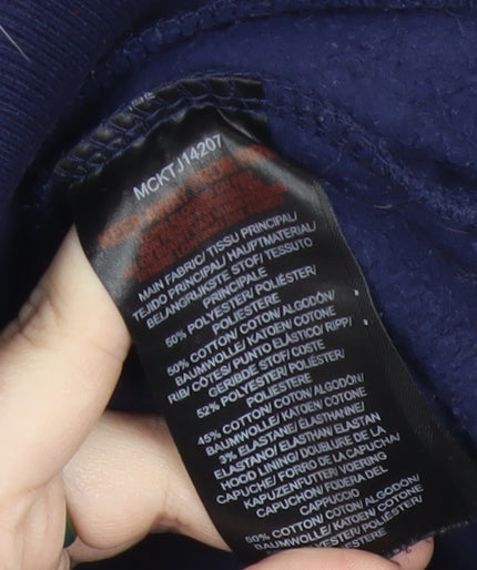 McKenzie Boys Blue Full Zip Hoodie 13-15 Years Cotton Blend Sportswear