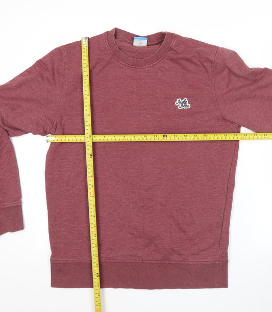 Jack & Jones Men’s Red Crew Neck Pullover Sweatshirt Size M