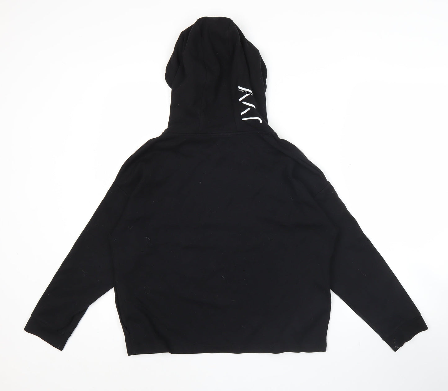 Jack Wills Womens Black Pullover Hoodie Size 6 Regular Fit