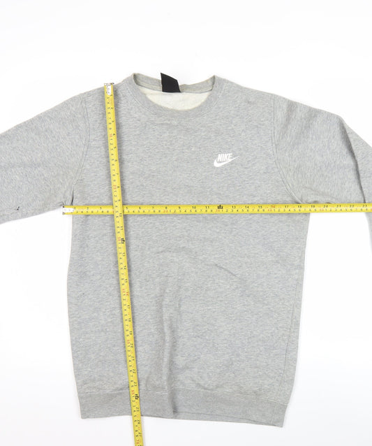 Nike Mens Grey XS Crew Neck Pullover Sweatshirt Logo Sportswear