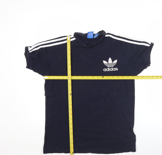 Adidas Men’s Blue Medium Crew Neck Short Sleeve Cotton Sports T-Shirt