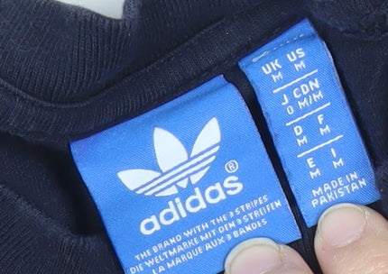 Additional view of Adidas Men’s Blue Medium Crew Neck Short Sleeve Cotton Sports T-Shirt