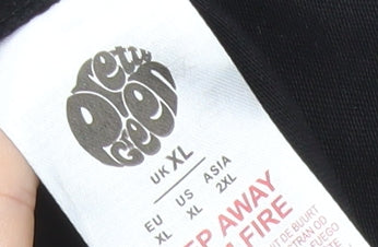 Pretty Green Men's Black XL Crew Neck Graphic Cotton T-Shirt