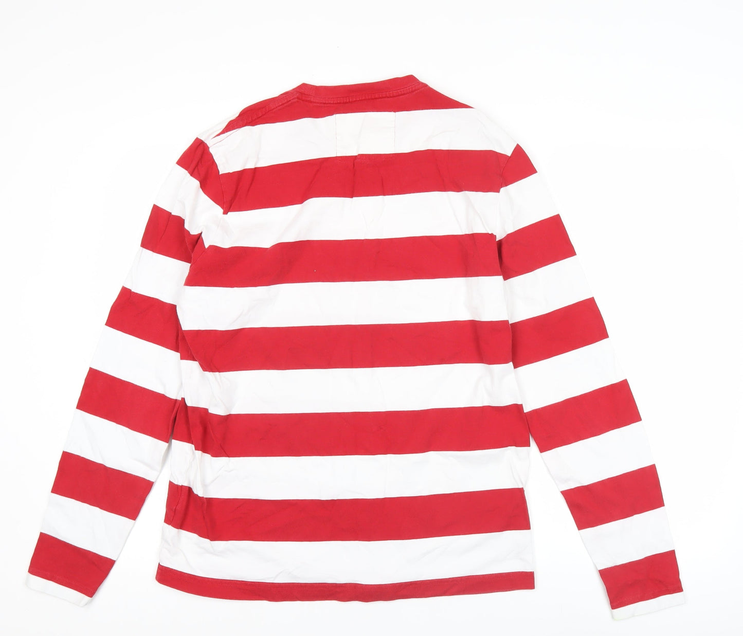 Jack Wills Men’s Red White Stripe Cotton Long Sleeve T-Shirt M