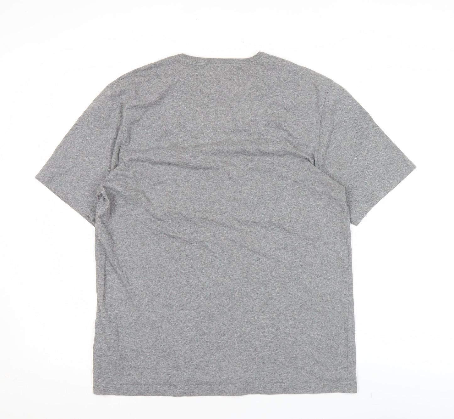 Hugo Boss Men’s Grey Cotton Crew Neck Logo T-Shirt Size L