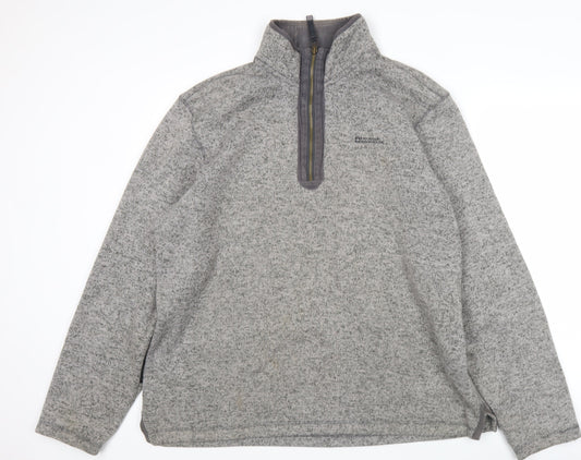 Mountain Warehouse Mens Grey 2XL Fleece Pullover Sweatshirt