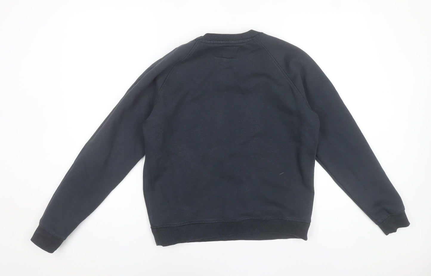Jack Wills Womens Navy Blue Sweatshirt UK 10 Cotton Blend Crew Neck