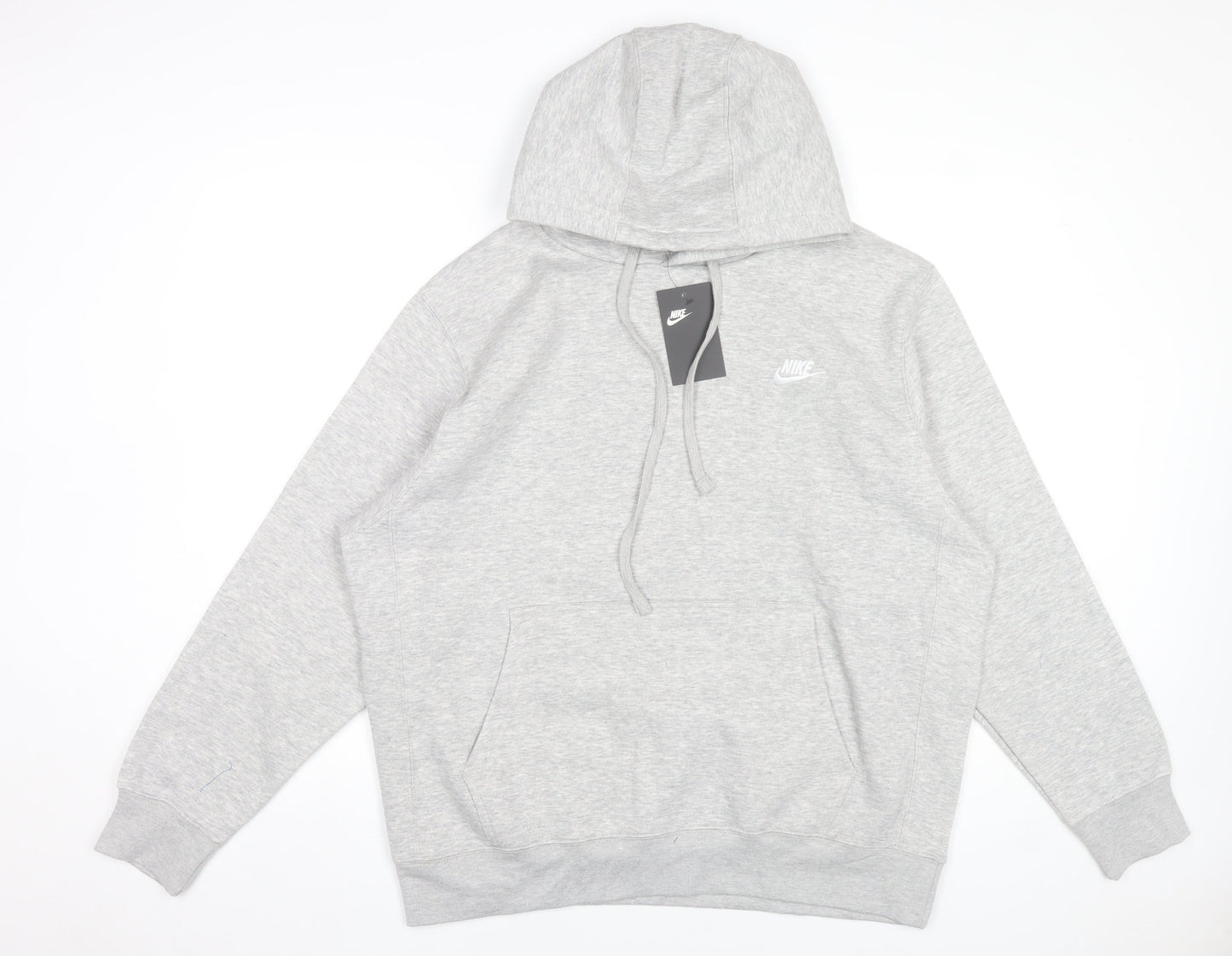 Nike Men's Grey XL Pullover Hoodie Sweatshirt with Logo