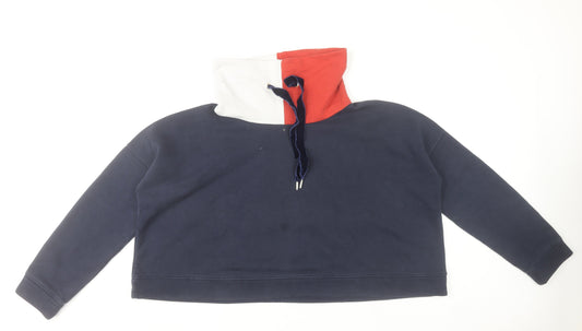 Tommy Hilfiger Women’s Blue Colourblock Pullover Sweatshirt M