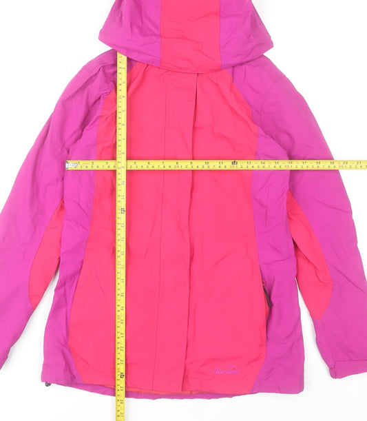 Peter Storm Women’s Pink Purple Waterproof Hooded Rain Jacket Size 8