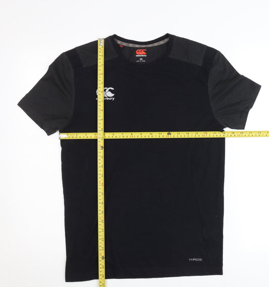 Canterbury Men’s Black XS Sports Crew Neck T-Shirt Vapodri
