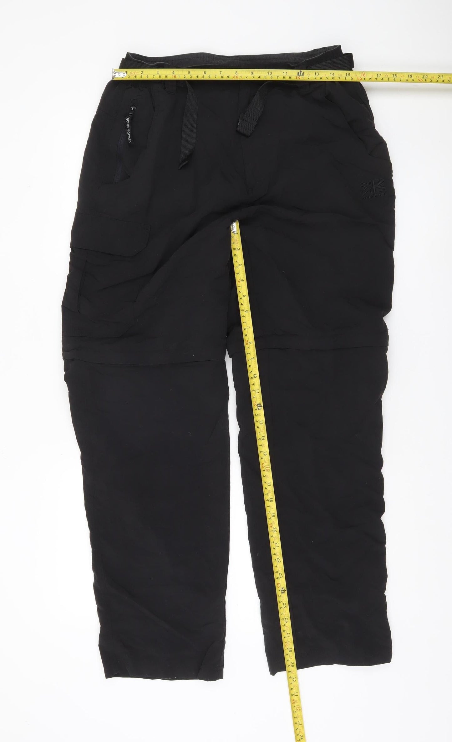 Karrimor Mens Black Cargo Trousers M Nylon Outdoor Hiking Pants