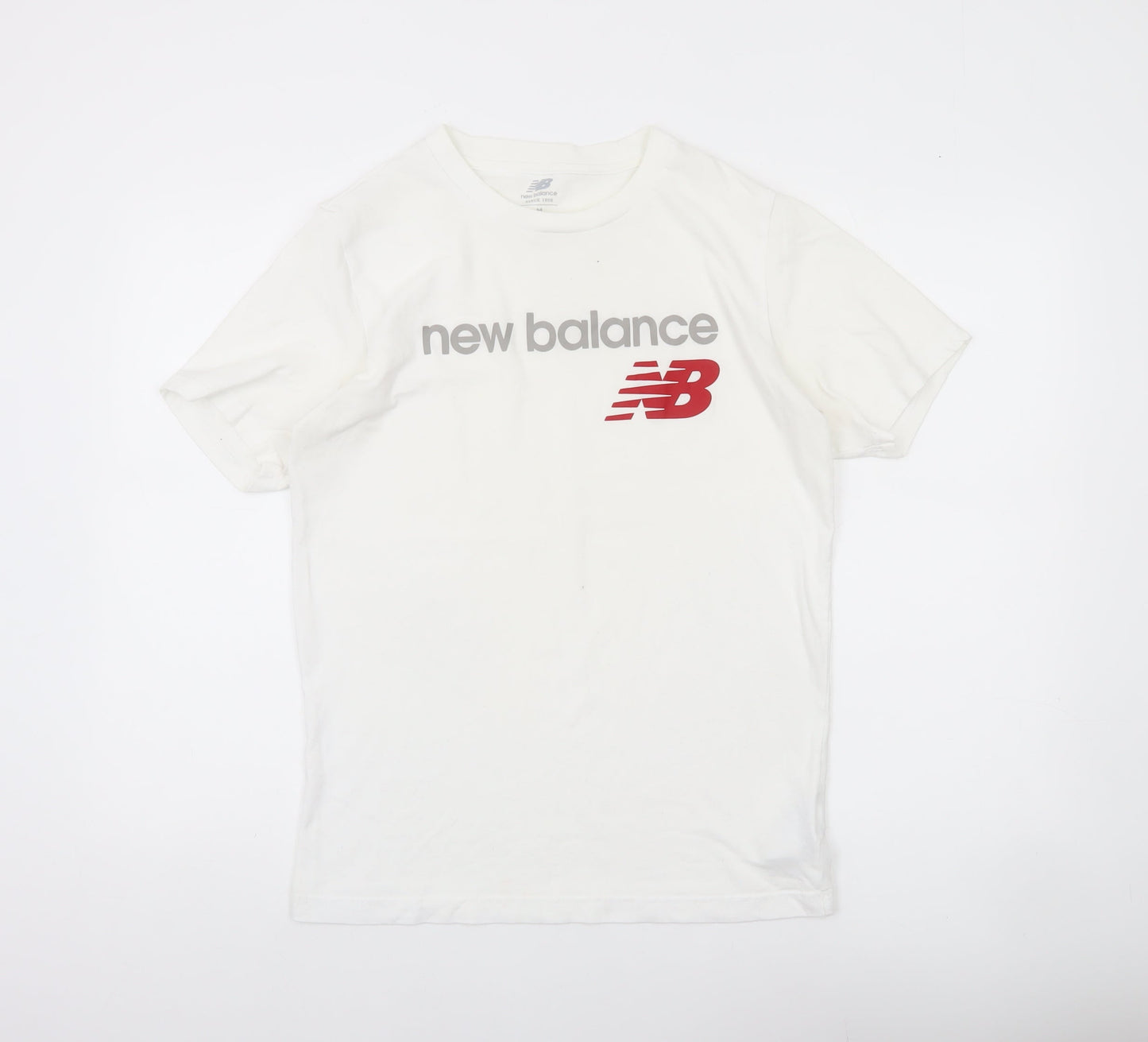 New Balance Men’s White M Graphic Logo Sports T-Shirt