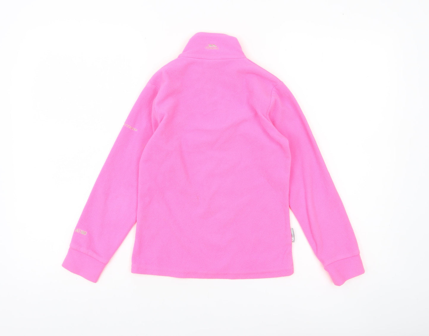 Trespass Girls Pink Fleece 1/4 Zip Pullover Sweatshirt 7-8 Years