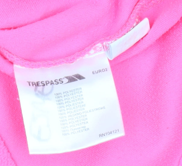 Trespass Girls Pink Fleece 1/4 Zip Pullover Sweatshirt 7-8 Years