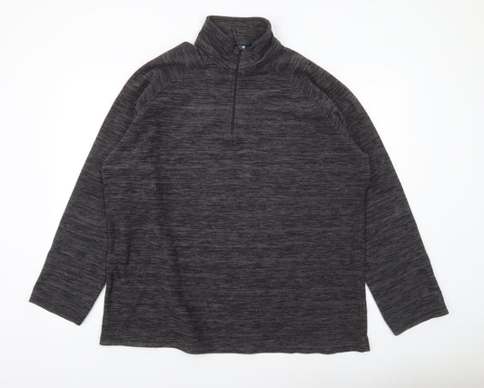 Mountain Warehouse Mens Grey 2XL Pullover Half Zip Sweatshirt