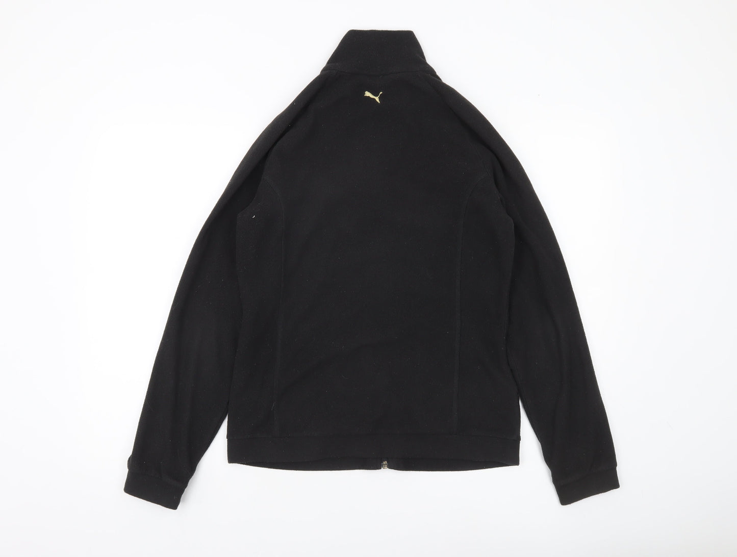 Puma Womens Black Fleece Full Zip Jacket Size 12 Regular Fit