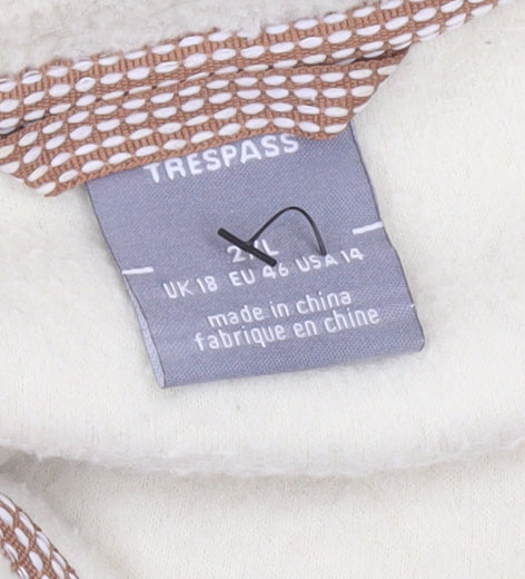 Trespass Women’s Beige Fleece Waistcoat Bodywarmer UK 18 2XL