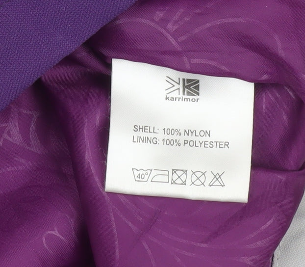 Karrimor Womens Purple Waterproof Hooded Rain Jacket Size 10