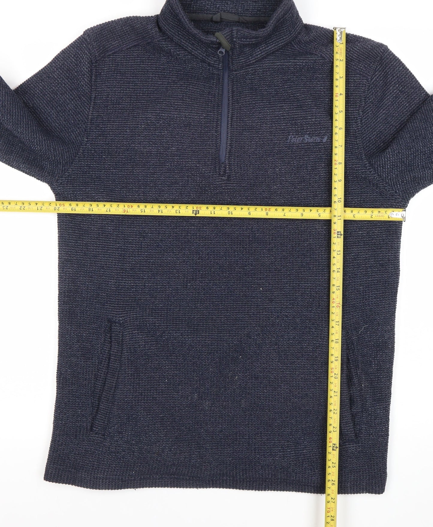 Peter Storm Unisex Blue Small Pullover 1/2 Zip Sweatshirt