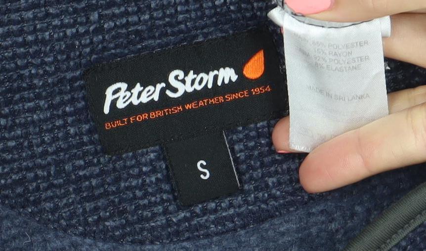 Peter Storm Unisex Blue Small Pullover 1/2 Zip Sweatshirt