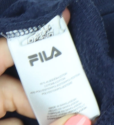 Additional view of Fila women’s navy blue logo sweatshirt medium pullover crew neck