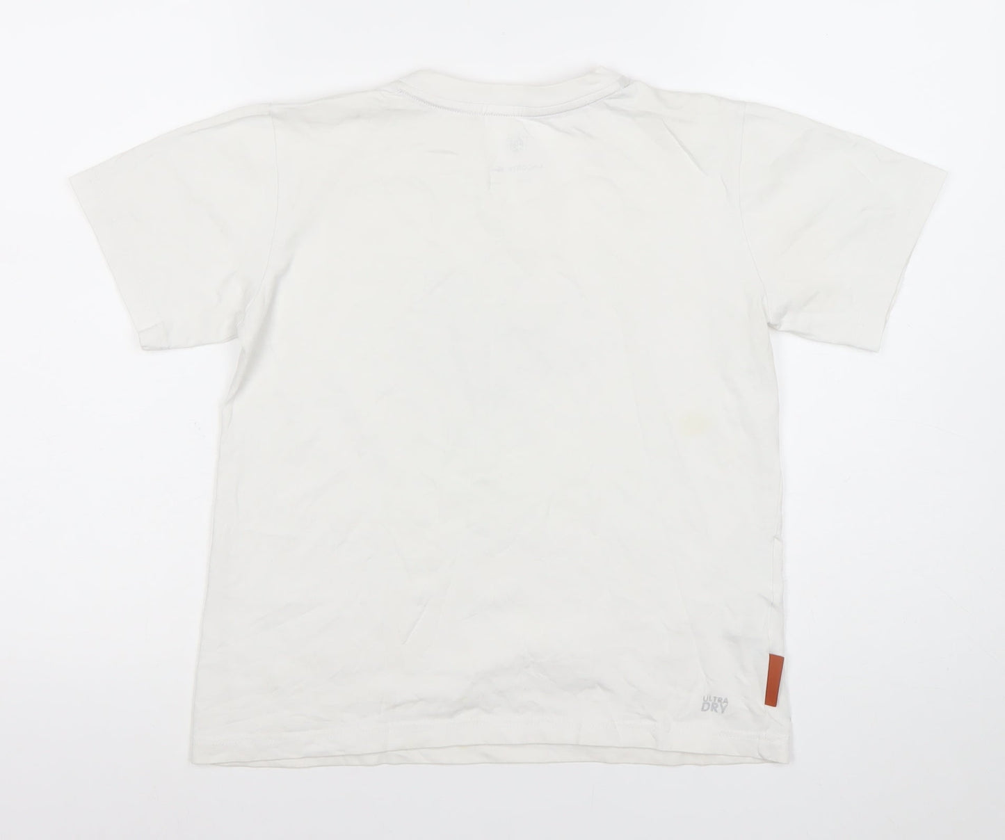 Lacoste Boys White T-Shirt Roland Garros 12 Years Short Sleeve Tennis Top