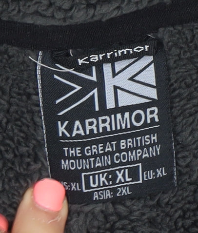Karrimor Men’s Grey XL Hooded Fleece Full Zip Jacket Outdoor KS-500