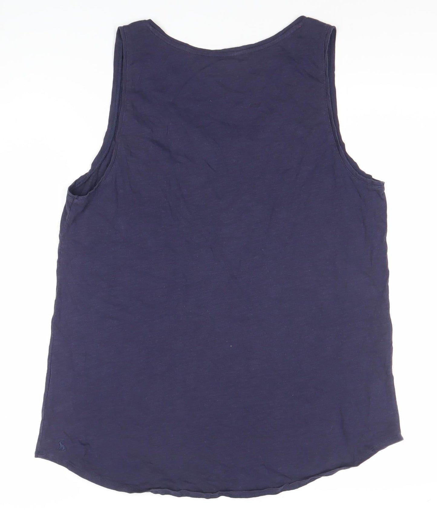 Joules Womens Blue Tank Top Size 16 Sleeveless Cotton Scoop Neck